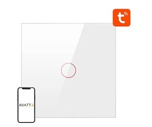 Smarthus - Avatto Smart Light Switch ZigBee ZTS02-EU-W1 1 Way TUYA (white) - ZTS02-EU-W1