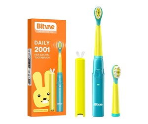 Elektrisk tannbørste - Bitvae Elektrisk tannbørste Sonic toothbrush with replaceable tip BV 2001 (blue/yellow) - BV 2001