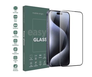 Mobil - Beskyttelsesglass - Mobile Origin EasyGlass for Apple iPhone 15 Pro Max - FRL-EG-i15ProMax