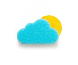 Rengjøring - Kikkerland Sink Sponge And Holder Cloud - CU364