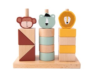 Babyleker - Trixie Wooden Animals Stacking Blocks 15 pcs. - 36-175