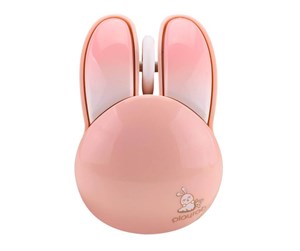 Mus - Mofii Wireless Mouse + Bluetooth Rabbit M6DM Oil Painting (White-Pink) - Mus - 3 knapper - Rosa - M6DM Oil Pink