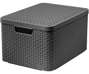 Verktøykasser & Lagringssystemer - Curver Large Style Box with Lid Dark - Grey - KE03619-308-00