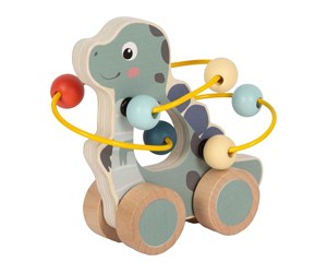 Babyleker - Small Foot - Wooden Push Figure Motor Skills Spiral Dino - 12615