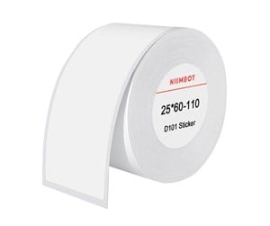 Printertilbehør blekk/toner - NIIMBOT Thermal labels stickers 25x60 mm 110 pcs (White) - T25*60-110WHITE