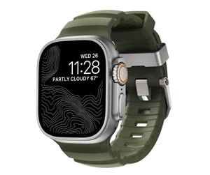 Smartklokke - Tilbehør - Nomad Rocky Point Band for Apple Watch 49/45/44/42mm - Natural/Forest - NM014841858