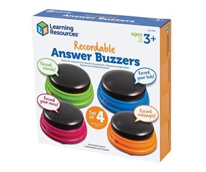 Lek & Lær - Learning Resources Recordable Answer Buzzers (Set of 4) - LER 3769