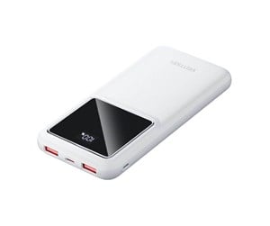 Nødlader - Vention Powerbank FHKW0.10000mAh Micro-USB USB-C 2xUSB-A 22.5W (white) Nødlader - Hvit - 10000 mAh - FHKW0