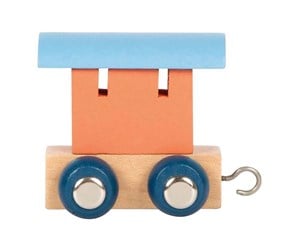 Barnerom - Small Foot - Wooden Letter Train Polar - Wagon Salmon Pink Blue - 12567