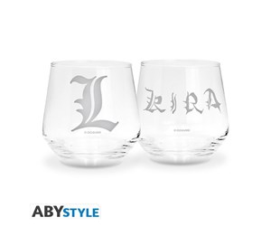 Reklameartikler - ABYstyle - DEATH NOTE 2 Glass Set Kira & L - Glass - ABYVER222