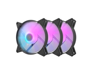 Kabinettvifte - Darkflash Computer Fan Set C6 RGB 3in1 120x120 (black) - Kabinettvifte - 120mm - Svart - 20 dBA - C6 3in1 Black