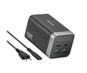 Mobil - Adaptere og ladere - MOKiN Charger PD150W 2xUSB-C 2xUSB-A (black) - GP0901