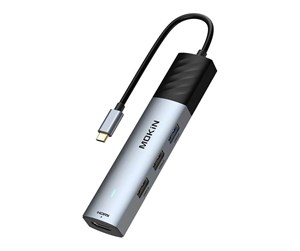 USB-hub - MOKiN HUB 5in1 USB-C PD 3.0 100W (silver) USB-hub - USB 3.0 - 5 porter - Sølv - MOUC6005