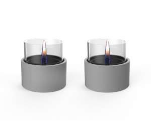 Dekorasjon - Tenderflame Breeze 10 2-Pack Grey Ceramic - TF-600057