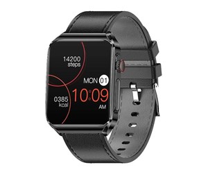 Smartklokke, Smartwatch & Sportsklokke - BlitzWolf BW-HL6 smartwatch (black leather) - BW-HL6 Black Leather