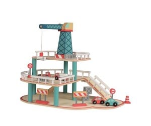 Leketøysbil - Egmont Toys Wooden Garage with Crane - 511049