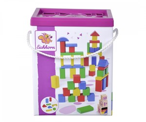 Babyleker - Eichhorn Wooden Blocks Colored 50pcs. - 100050161