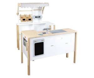 Rollelek - Small Foot  White Wooden Shop with Cash Register and Treadmill - 11436