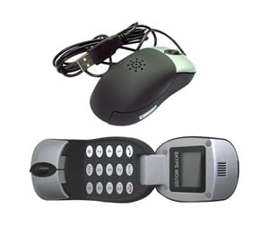 Mus - Gembird Optical mouse with VoIP telephone function and LCD screen - Mus - Optisk - 3 knapper - Svart - SKY-M1