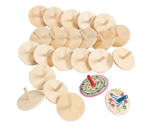 Leketøy - Colorations - Wooden Spinning Tops Set of 24 - CHWHIRL