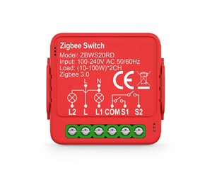 Smarthus - Nedis SmartLife Strømbryter Zigbee 3.0, 2x100W - ZBWS20RD