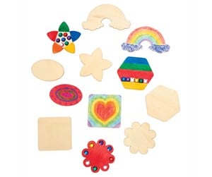 Kreative leker - Colorations Decorate your own Wooden Magnet Shapes 12 pcs. - CHWOODMA