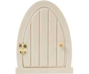 Byggesett - Creativ Company Wooden Miniature Door with Hinges 13x10cm - 56527