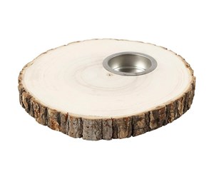 Byggesett - Creativ Company Wooden Disc Tea Light Holder 14-16cm - 56563