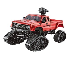 Fjernstyrt - Amewi Pickup Truck FPV with Wheels & Chains 4WD RTR 1:16 Red - 22391