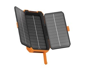 Nødlader - Xtorm Solar powerbank 5.1W 10.000mAh IP65 PD 20W Nødlader - Svart - 10000 mAh - XR203