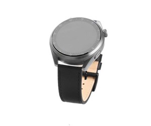 Smartklokke - Tilbehør - FIXED Leather Strap for Smartwatch Universal 20 mm - Black - FIXLST-20MM-BK