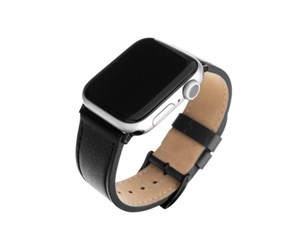 Smartklokke - Tilbehør - FIXED Leather Strap for Apple Watch 38/40/41mm - Black - FIXLST-436-BK