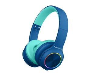 Hodetelefoner - PowerLocus Wireless Headphones for kids PLED (navy&blue) - pwl-pled-blue