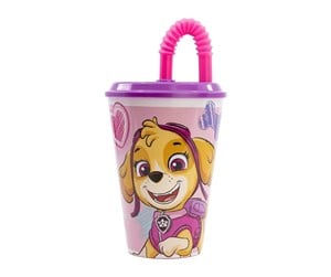 Skole - STOR Water Cup with Straw for Kids 74530 430 ml Paw Patrol Skye (pink) - 74530