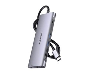 USB-hub - Lention Adapter/HUB 1m gray USB-hub - 8 porter - Grå - CB-TP-C37HACR-1M-GRY