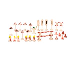 Treleker - Goki Wooden Traffic Sign Set 29 pcs. - WM 380