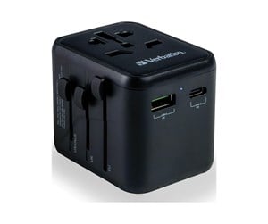 Mobil - Adaptere og ladere - Verbatim UTA-02 power adapter - 24 pin USB-C USB BS 1362 - 20 Watt - 49544