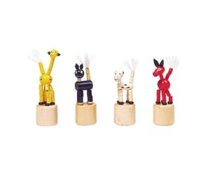 Dukker, Bamser & Utstyr - Goki Wooden Push and Shake Animal - 53814