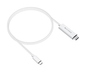 Skjermkabel - Hyper 4K USB-C to HDMI Cable 2.5m - White - HD6007WHGL