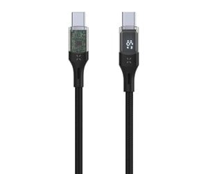 USB - FIXED LED Charging Display USB-C/C 100W cable 1.2m - Black - FIXDD-CC12-BK