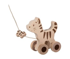 Babyleker - Goki Wooden Pull Animal Cat - 54864