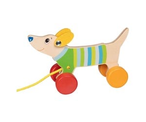 Babyleker - Goki Wooden Pull Along Dog - 54878