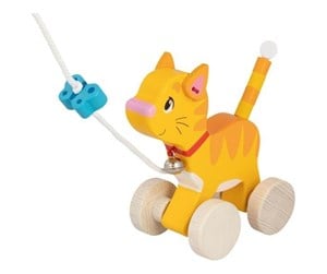 Babyleker - Goki Wooden Pull Animal Kitten - 54896