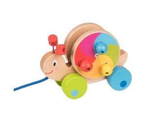 Babyleker - Goki Wooden Pull Animal Snail - 54900