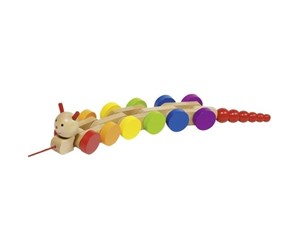 Babyleker - Goki Wooden Pull Animal Caterpillar - 54960