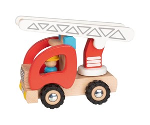 Babyleker - Goki Wooden Fire Department Ladder Truck - 55789