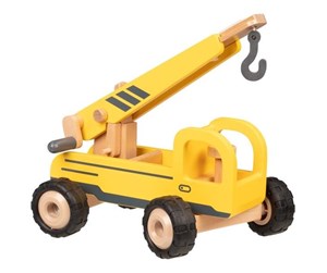 Treleker - Goki Wooden Crane Truck Yellow - 55897