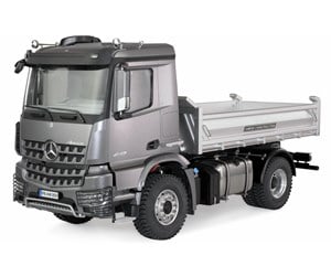 Fjernstyrt - Amewi Mercedes-Benz Arocs Hydraulic Dumper Lorry Basic 4x2 1:14 RTR Grey - 22615