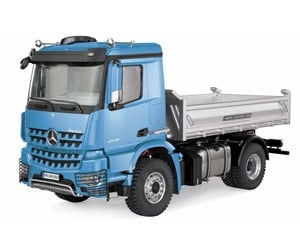 Fjernstyrt - Amewi Mercedes-Benz Arocs Hydraulic Dumper Lorry Basic 4x2 1:14 RTR Blue - 22616