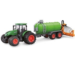 Fjernstyrt - Amewi RC Tractor with Slurry Tanker 1:24 RTR Green - 22637